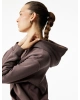 Şardonlu Kapüşonlu Uzun Kollu Kanguru Cepli Oversize Spor Sweatshir