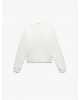 Şardonlu Uzun Kollu Bisiklet Yaka Basic Oversize Sweatshirt