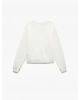 Şardonlu Uzun Kollu Bisiklet Yaka Basic Oversize Sweatshirt