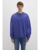 Silikon Logo Baskılı Mor Bisiklet Yaka Sweatshirt