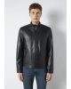 Siyah Biker Ceket Slim Fit / Dar Kesim