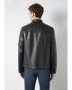 Siyah Biker Ceket Slim Fit / Dar Kesim