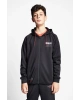 Siyah Çocuk Fermuarlı Kapüşonlu Sweatshirt 22b-3101