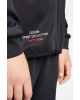 Siyah Çocuk Fermuarlı Kapüşonlu Sweatshirt 22b-3101
