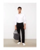 Siyah Dar Kalıp Gabardin Erkek Chino Pantolon