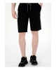 Siyah Lastikli Bel Regular Fit Erkek Sweat Şort MARKO