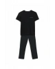 Siyah Standart Kalıp Erkek Pijama Takımı