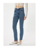 Slim Fit Kot Pantolon Düz Paça Standart Bel - Slim Straight Fit Jeans