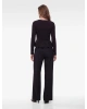 Slim Fit Mücevher Düğmeli V Yaka Uzun Kollu Peplum Hırka