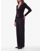 Slim Fit Mücevher Düğmeli V Yaka Uzun Kollu Peplum Hırka