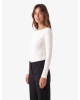 Slim Fit Pamuklu Kayık Yaka Uzun Kollu Basic Tişört