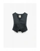 Slim Fit V Yaka Kolsuz Düğmeli Takım Yeleği