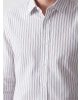 SOUTHBLUE Beyaz Regular Fit Çizgili Poplin Erkek Gömlek