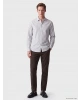SOUTHBLUE Beyaz Regular Fit Çizgili Poplin Erkek Gömlek