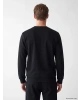 SOUTHBLUE Siyah Bisiklet Yaka Nakışlı Erkek Kalın Sweatshirt
