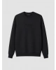 SOUTHBLUE Siyah Bisiklet Yaka Nakışlı Erkek Kalın Sweatshirt