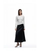 Standart Bel Regular Fit Saten Midi Etek