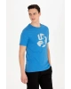 U.S. Polo Assn. U.s Polo Assn. Bisiklet Yaka Mavi Regular Fit T-shir