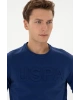 U.S.POLO Erkek Regular Fit Bisiklet Yaka İndigo Basic Sweatshirt