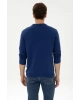 U.S.POLO Erkek Regular Fit Bisiklet Yaka İndigo Basic Sweatshirt