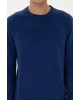 U.S.POLO Erkek Regular Fit Bisiklet Yaka İndigo Basic Sweatshirt