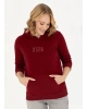 U.S. Polo Assn. Kapüşon Yaka Antrasit Melanj Kadın Sweatshırt GIZMO-SK023