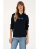 u.s.polo Kadın Lacivert Kapüşonlu Basic Sweatshirt