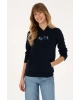 u.s.polo Kadın Lacivert Kapüşonlu Basic Sweatshirt