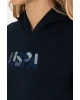 u.s.polo Kadın Lacivert Kapüşonlu Basic Sweatshirt
