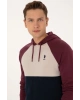 U.S.POLO Erkek Regular Fit Kapüşonlu Bordo Sweatshirt