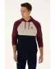 U.S.POLO Erkek Regular Fit Kapüşonlu Bordo Sweatshirt