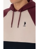 U.S.POLO Erkek Regular Fit Kapüşonlu Bordo Sweatshirt
