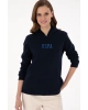 U.S. Polo Assn. Kadın Lacivert Basic Kapüşonlu Sweatshirt