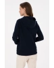U.S. Polo Assn. Kadın Lacivert Basic Kapüşonlu Sweatshirt