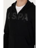 U.S. POLO ERKEK KAPİŞONLU SPOR SWEATSHIRT G081SZ082.000.1639014 GAREN 046 SİYAH 2XL