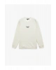 Uzun Kollu Bisiklet Yaka Dokulu İşlemeli Sweatshirt