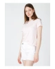 Fashion Friends V Yaka Pembe Kadın T-shirt