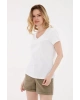 V Yaka T-shirt Beyaz / White