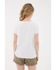 V Yaka T-shirt Beyaz / White