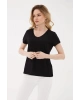 V Yaka T-shirt Siyah / Black