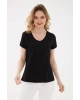 V Yaka T-shirt Siyah / Black