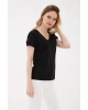 V Yaka T-shirt Siyah / Black