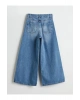 Wideleg Taşlı Kız Çocuk Jean Pantolon