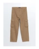 XSIDE Açık Haki Standart Kalıp Gabardin Erkek Kargo Pantolon