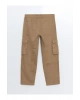 XSIDE Açık Haki Standart Kalıp Gabardin Erkek Kargo Pantolon