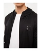 XSIDE ACTIVE Siyah Slim Fit Kapüşonlu Erkek Spor Hırka