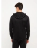 XSIDE ACTIVE Siyah Slim Fit Kapüşonlu Erkek Spor Hırka