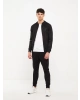 XSIDE ACTIVE Siyah Slim Fit Kapüşonlu Erkek Spor Hırka