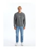 Xsıde Antrasit Bisiklet Yaka Uzun Kollu Baskılı Erkek Sweatshirt