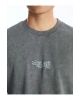 Xsıde Antrasit Bisiklet Yaka Uzun Kollu Baskılı Erkek Sweatshirt